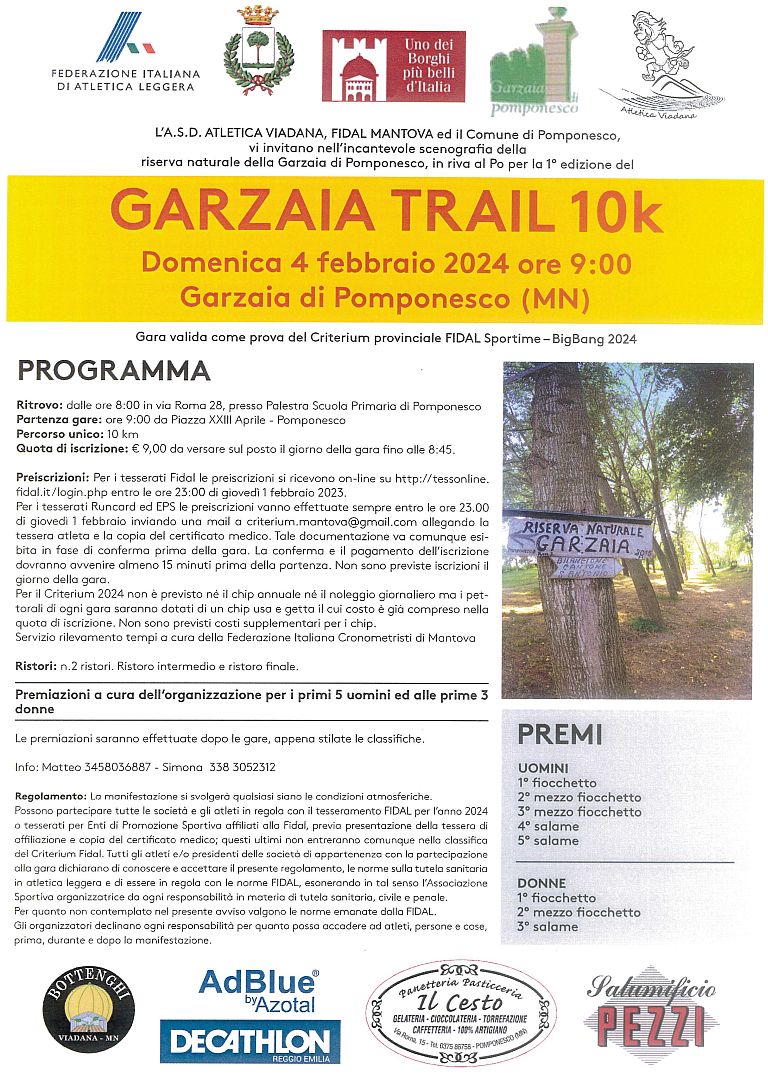 1° Garzaia Trail 10k